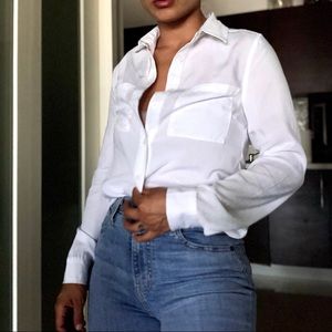 Fashion Nova - White Button Down Blouse